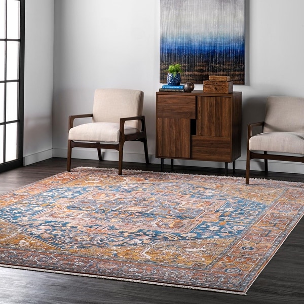 Gracewood Hollow Lapointe Medallion Border Area Rug. Opens flyout.