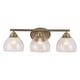 preview thumbnail 2 of 1, Golden Lighting Ariella 3-light Vanity in Brushed Champagne Brass