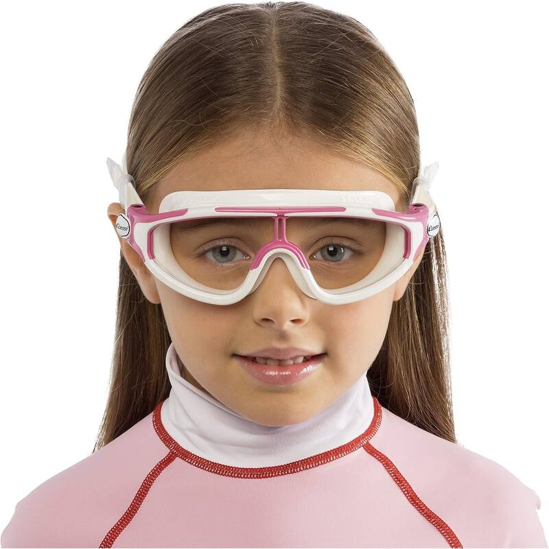 Wide View Baloo Swimming Goggles for Kids, Junior, White/Pink