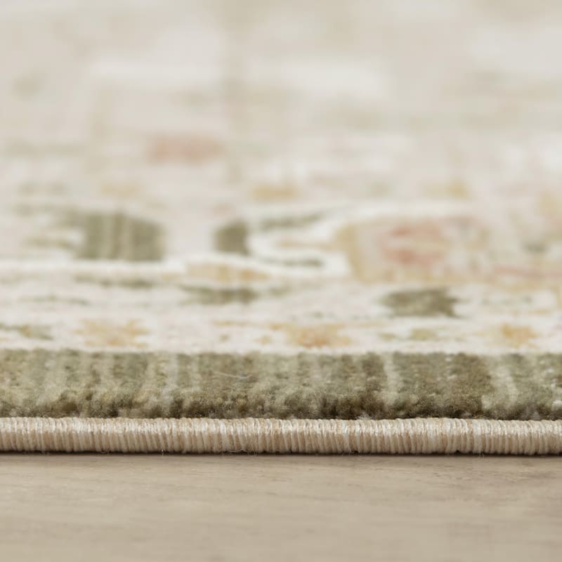 Alora Decor Poppy Traditional Natural Polyester/Polypropylene Area Rug