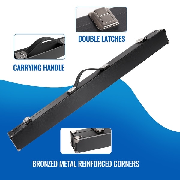 GSE™ 1x1 Hard Billiard Pool Cue Stick Hard Box. 1/2 Pool Cue