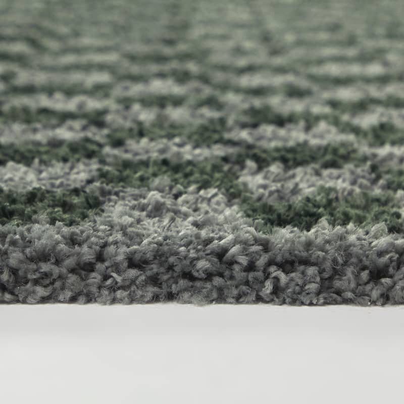 Covey Plush Checkered Thick Shag Area Rug