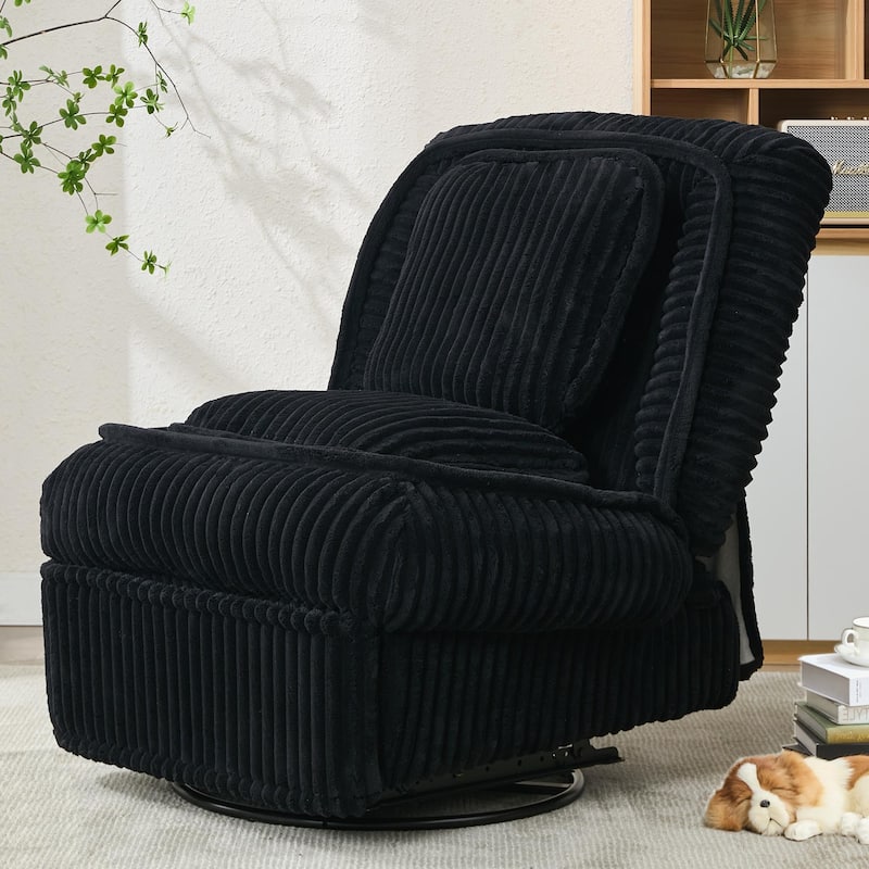 Minimalist Accent Chair with Ottoman