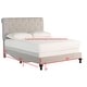 preview thumbnail 7 of 6, SAFAVIEH Hathaway Light Grey Linen Upholstered Tufted Rolled Back Bed (Full)