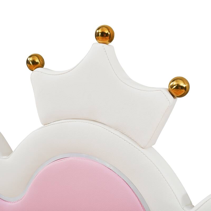 Twin Extending Daybed with LED Lights, Modern Upholstered Princess Daybed With Crown Headboard