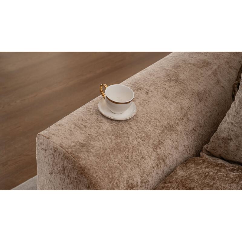 103" L-Shaped Cloud Sectional Sofa with Chaise, Upholstered Boneless Couches for Living Room, Modern Modular Chenille Sofa