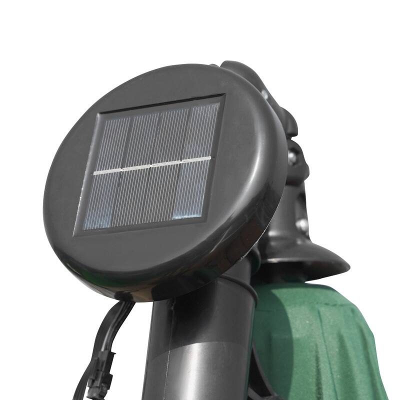 Willry Solar-Powered LED Offset Patio Umbrella with Easy Crank Lift, Tie Closure for Gardens, Balconies, Decks, Swimming pools