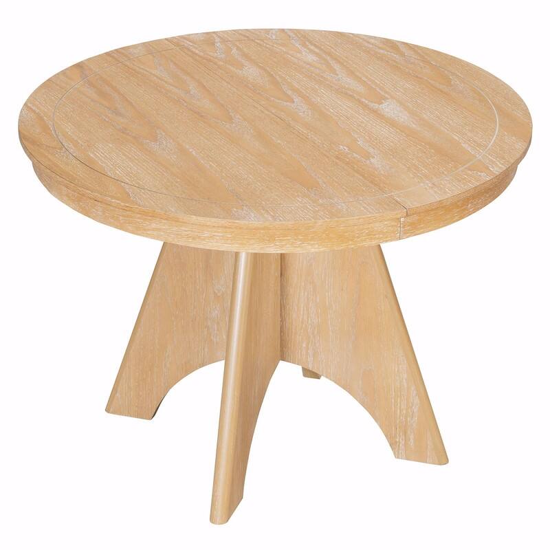 Vintage Extendable Farmhouse Dining Table - 42" to 58" Rustic Kitchen Table for 4-6