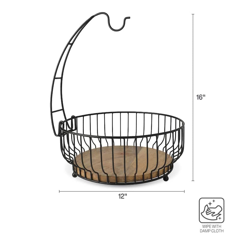 Mikasa Gourmet Basics Savannah Fruit Basket with Banana Hook