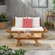 Option Teak Finish + White Cushion