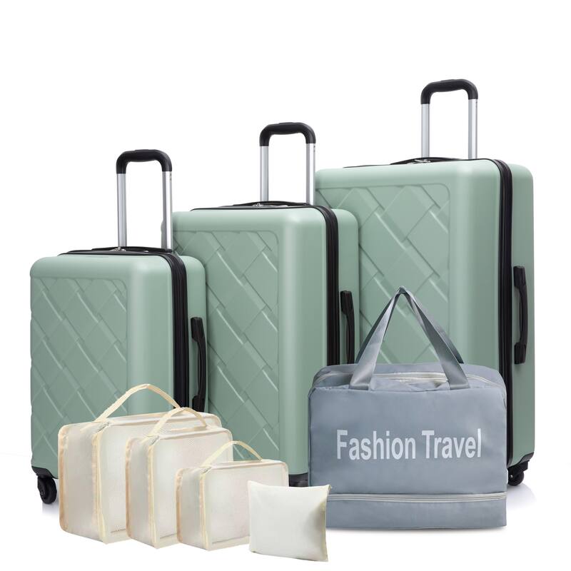 Hardshell Suitcase with Spinner Wheels ABS Luggage Sets Lightweight Durable Suitcase - Green