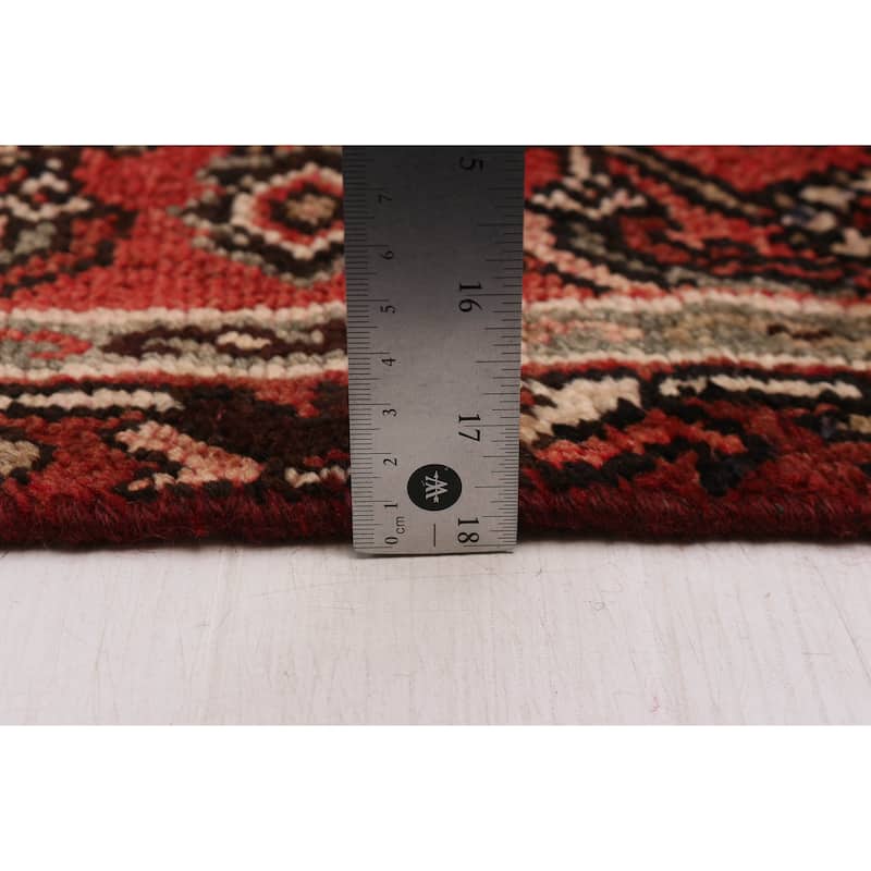 ECARPETGALLERY Hand-knotted Andelz Red Wool Rug - 3' x 9' 8"