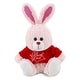 preview thumbnail 1 of 4, DolliBu I LOVE YOU Rose Gold Bunny Plush Animal with Red Shirt - 8 inches