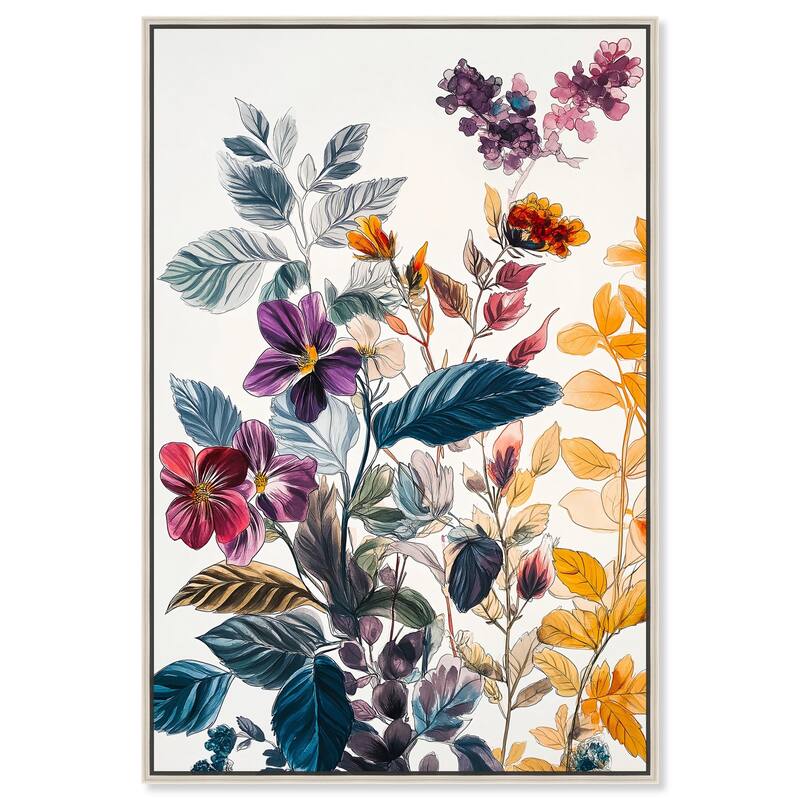 Iris Indigo I Canvas by Art Remedy - Silver - 24" x 36"