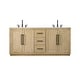 preview thumbnail 1 of 9, Elegant Lighting VF29072D Chase 72" Free Standing Double Basin Vanity Linen Oak