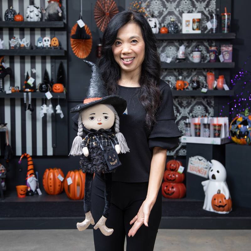 30" Fabric Sitting Witch Table Decor