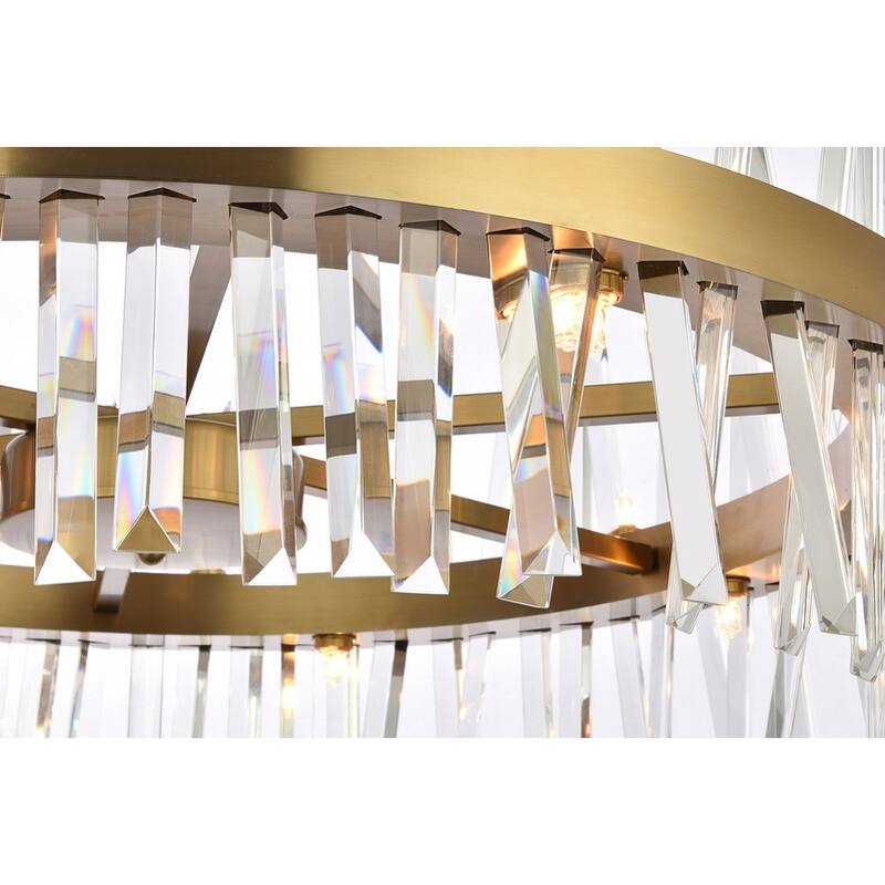Indigo Home 32 inch crystal round chandelier light