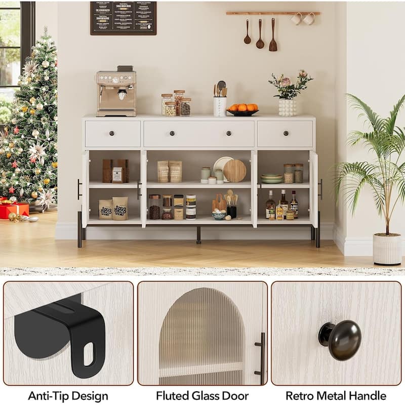 Buffet Cabinet with Storage,Large Sideboard Cabinet,Coffee Bar Cabinets