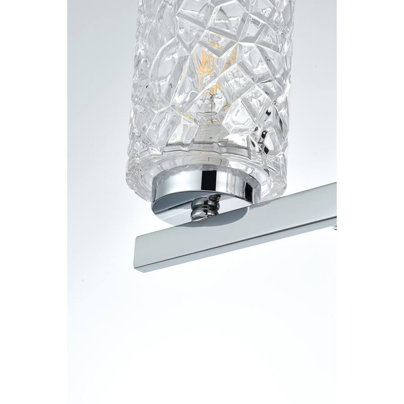 Cara 4 Light Bath Sconce with Clear Shade