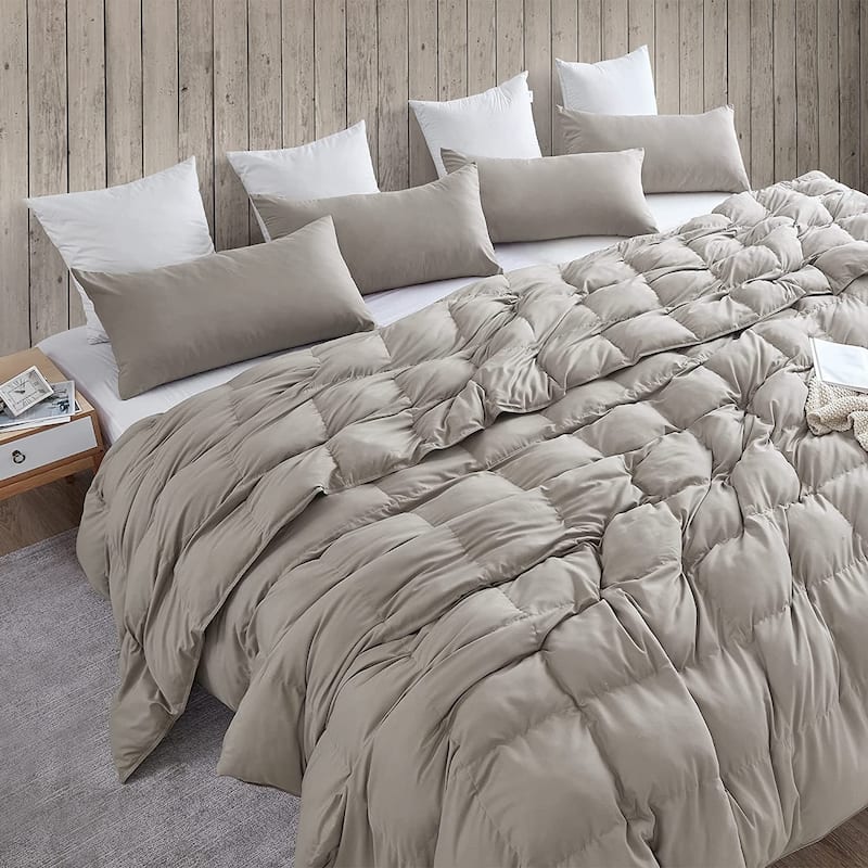 Snorze® Cloud Comforter Set - Coma Inducer® Oversized Bedding in Bronze Stone