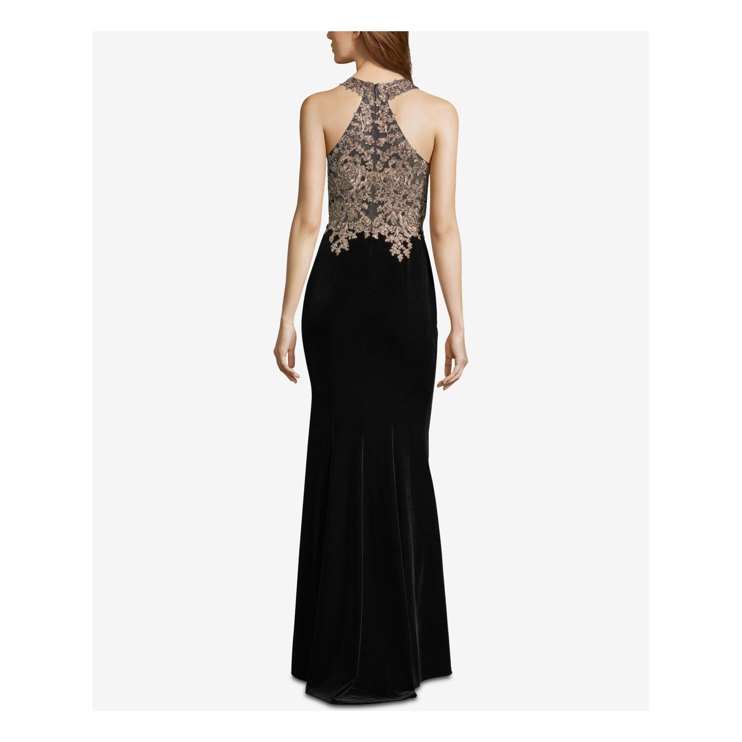 black gown sleeveless
