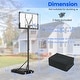 preview thumbnail 3 of 9, Goplus Basketball Hoop Outdoor System with 45 Inch Shatterproof PC - 45" x 29" x 49.2" (L x W x H)