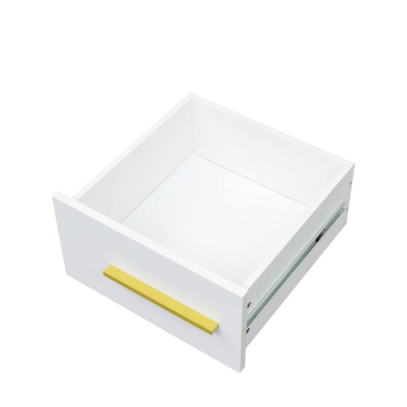 GDF Studio - Mariana Modern 29.53" Tall Makeup Vanity Set with Mirror, 4 Drawers, and Nightstand