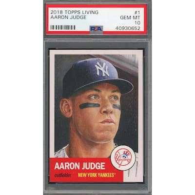 Aaron Judge 2018 Topps Living Baseball Card #1 Graded PSA 10 - 8'6" x 11'6"