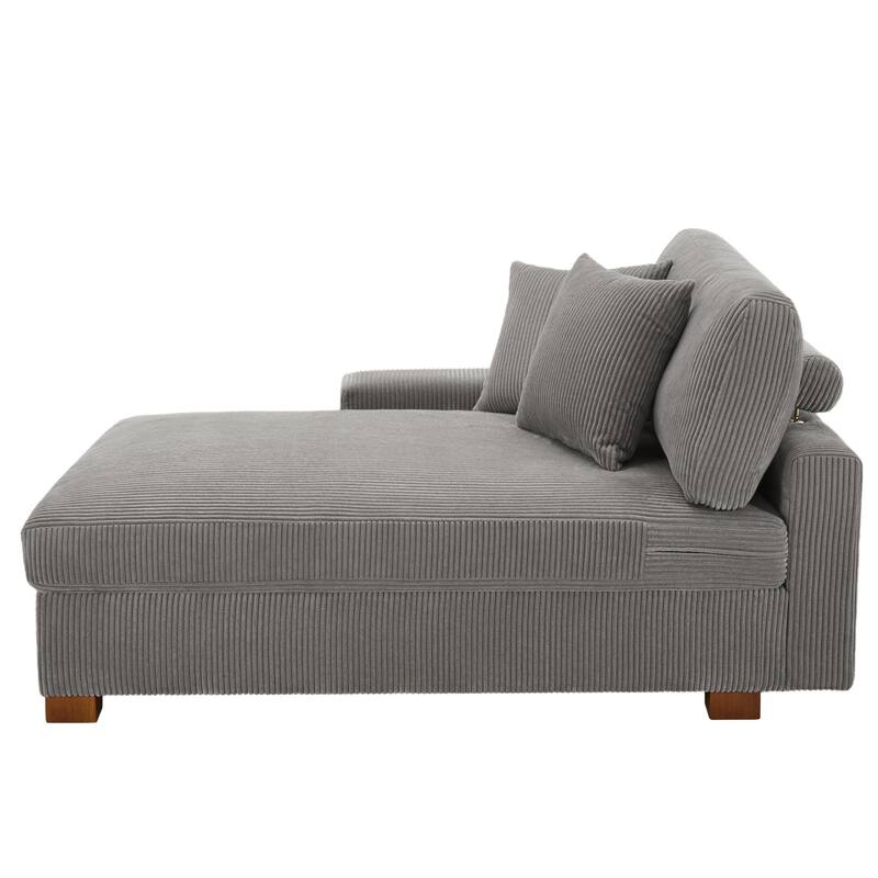 Modern Modular Sectional Sofa Corduroy Chaise Lounges