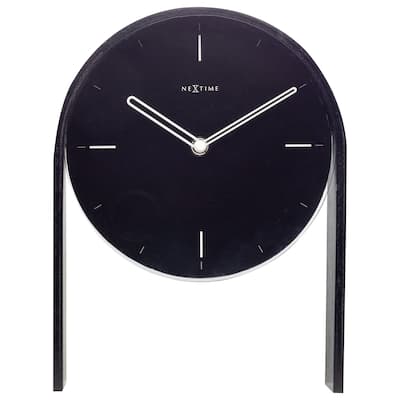 "Noa" 10.6-Inch Black Wood Table Clock