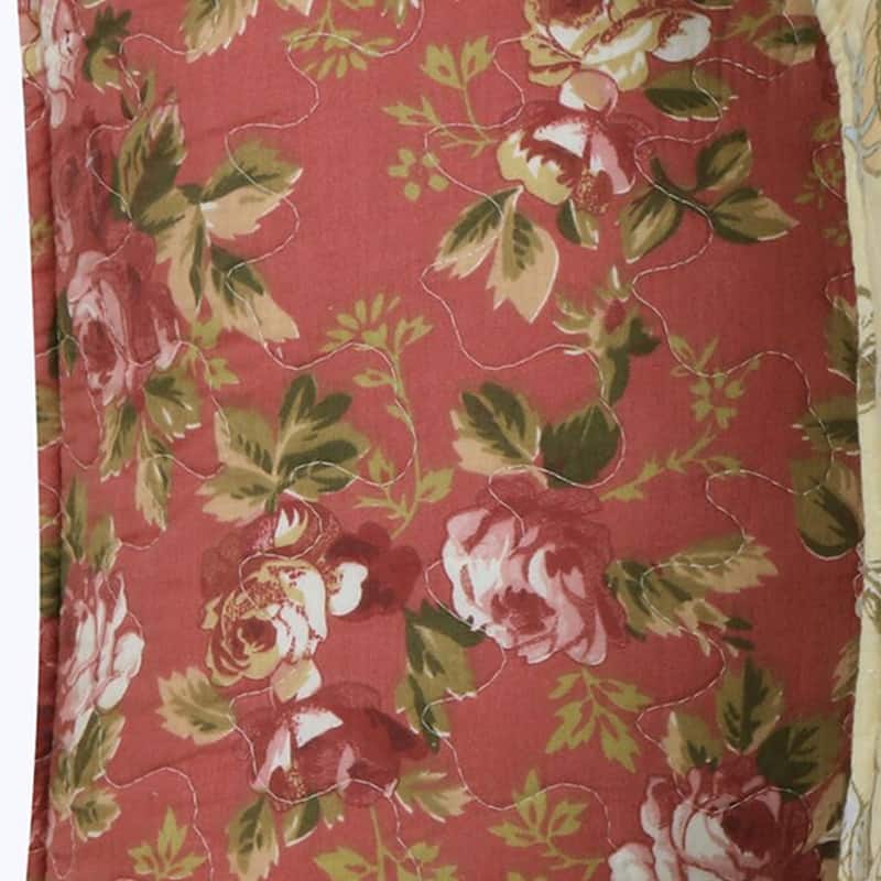16 x 16 Two Piece Decorative Cotton Pillows with Floral Print, Multicolor
