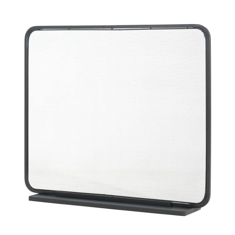 Roomfitters Tahlia 1-Panel Iron Fireplace Screen with Rounded Corners
