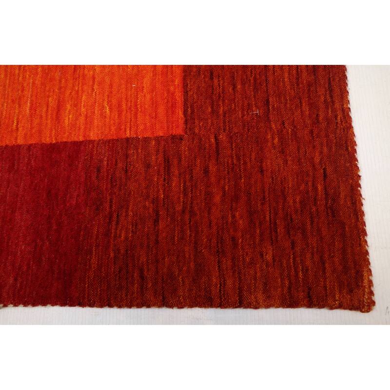 ECARPETGALLERY Hand Loomed Kashkuli Gabbeh Light Red Wool Rug - 5'7 x 8'0