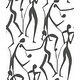 preview thumbnail 1 of 5, York Wallcoverings Joyful Dancers Carbon Black Wallpaper