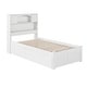 preview thumbnail 4 of 6, Newport Twin XL Platform Bed with Footboard and 2 Drawers in White
