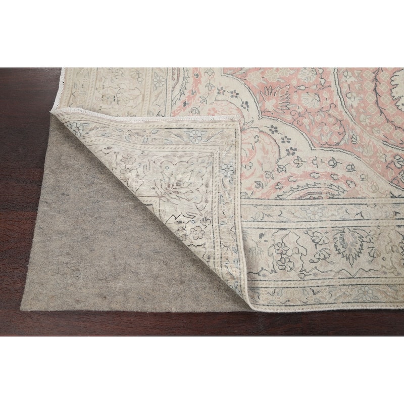 Vintage Muted Traditional Tabriz Persian Area Rug Wool Hand-knotted - 6'4" x 10'5"