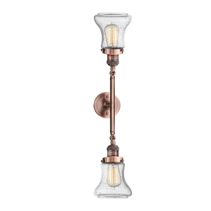 Innovations Lighting Bellmont 2 Light 24" Wide Bathroom Vanity Light - Antique Copper / Seedy
