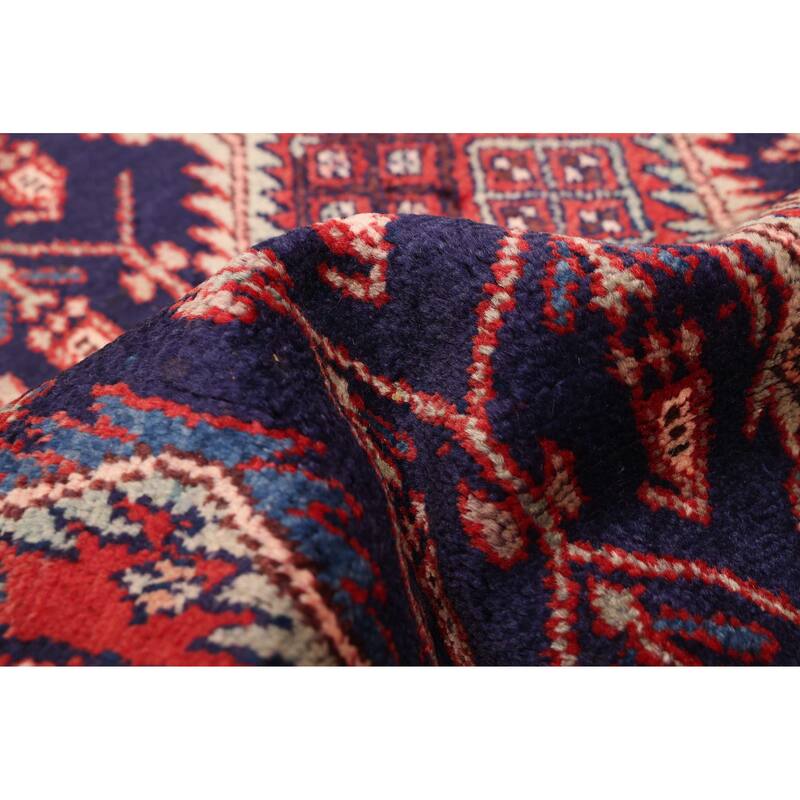 ECARPETGALLERY Hand-knotted Konya Anatolian Navy Wool Rug - 3'2 x 9'8
