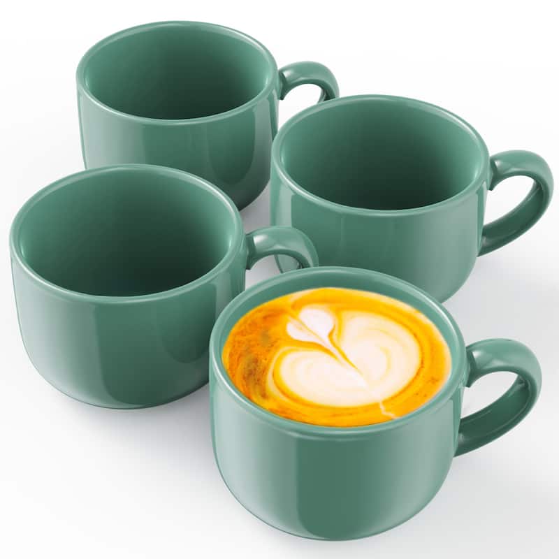 Omniware Set of 4 Teaz Cafe 24 oz Jumbo Mugs - Teal