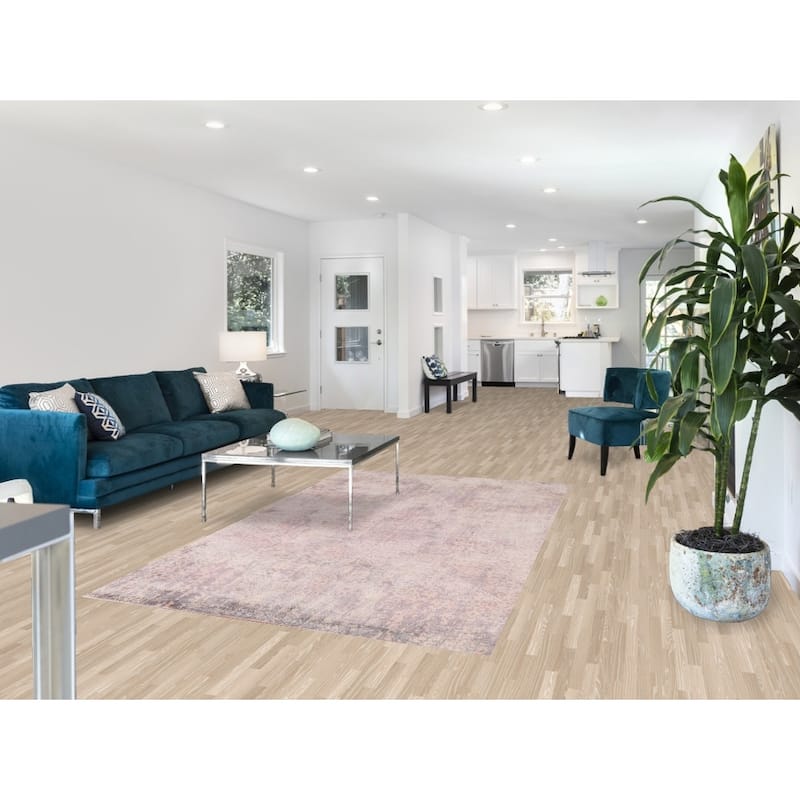 Contemporary Abstract Indian Area Rug Hand-Knotted Wool Carpet - 4'9"x 7'11"