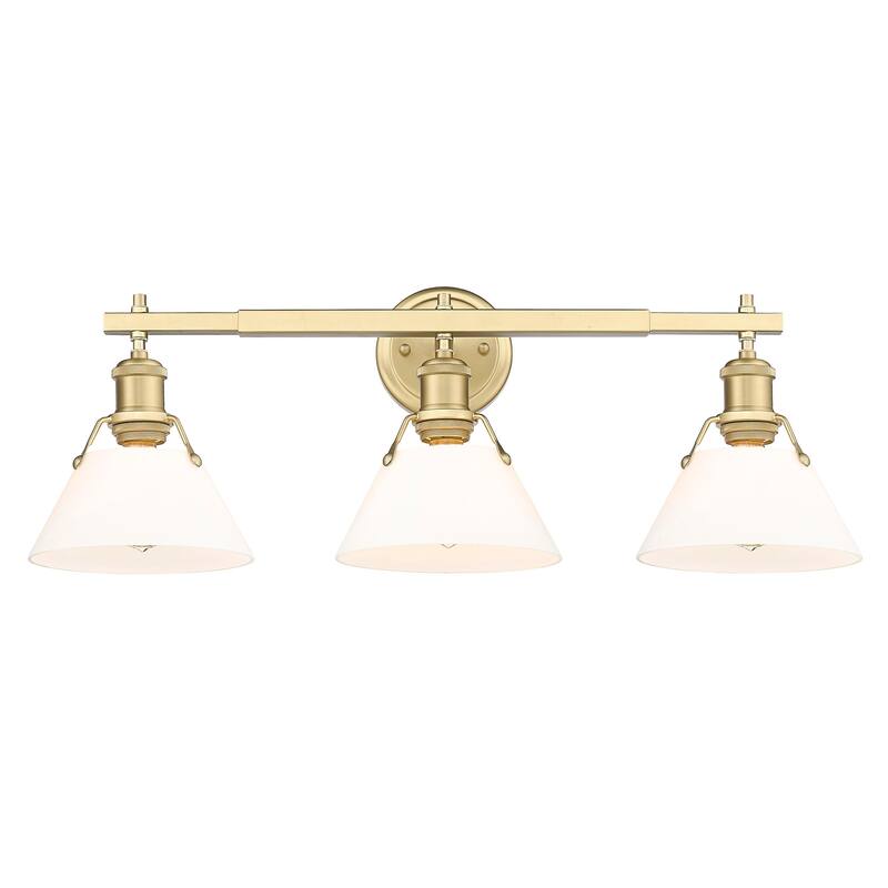 Orwell 3 Light Bath Vanity - Brushed Champagne Bronze with Opal Glass