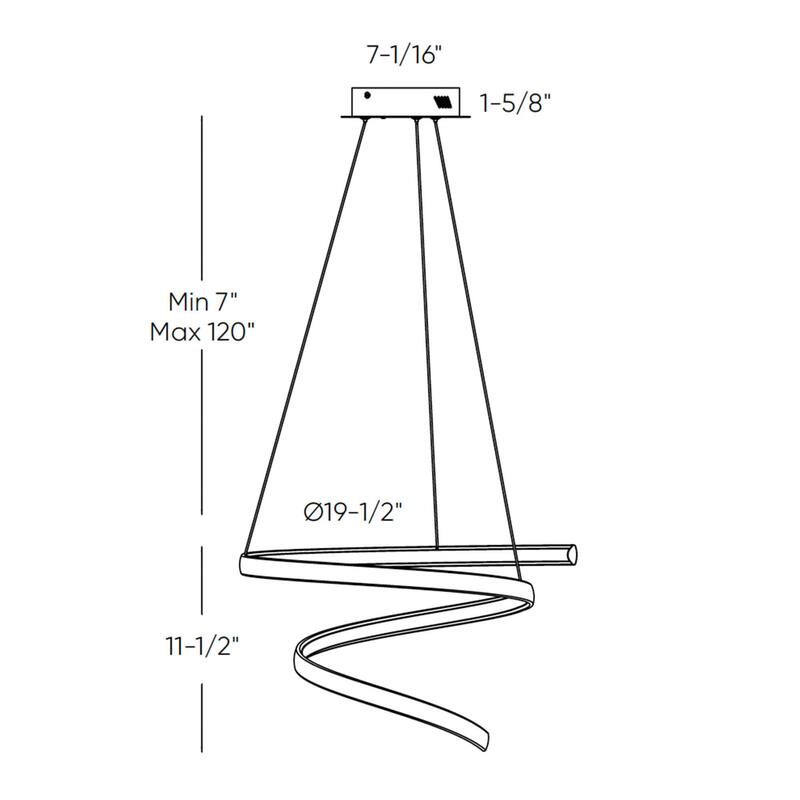 Helix LED Geometrical Pendant