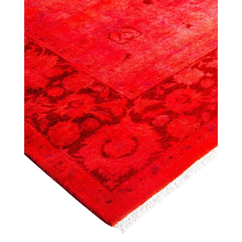 Contemporary Overdyed Wool Hand Knotted Area Rug - 6' 2" x 9' 1"