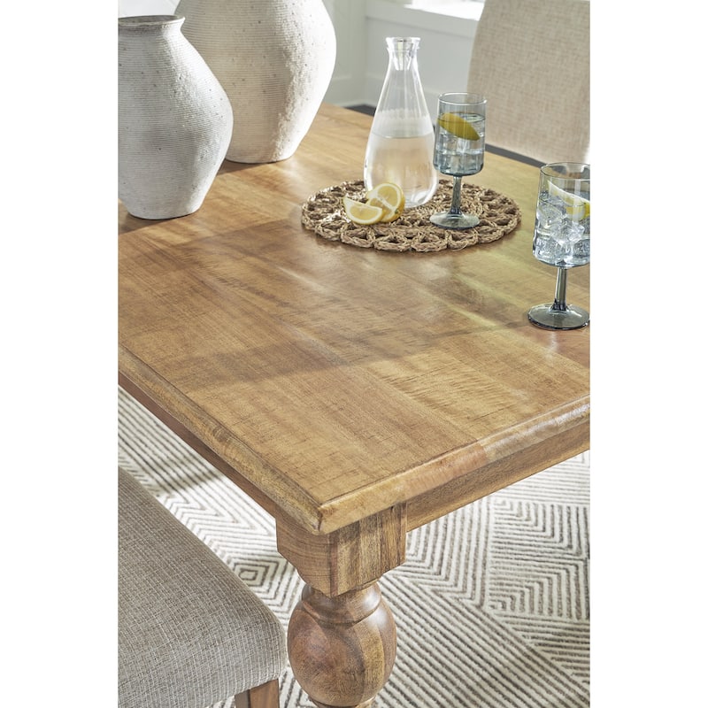 Signature Design by Ashley Rybergston Light Brown Dining Table - 72" W x 41" D x 30.25" H