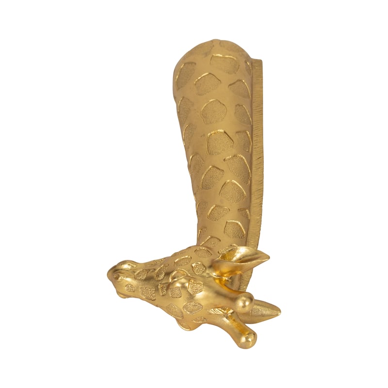 Resin Modern Giraffe Head Figurine Decor - Gold