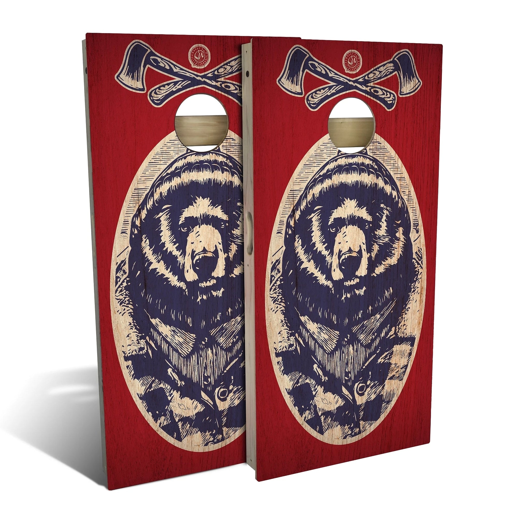 Red White Bear Outdoor Cornhole Board Set