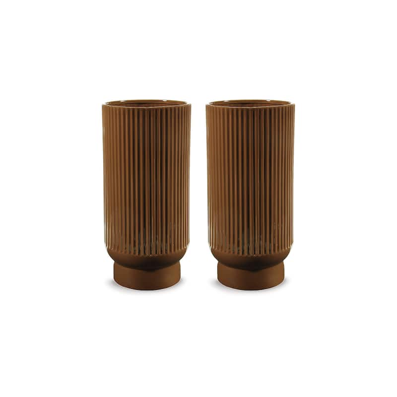 Signature Design by Ashley Avalyah Brown Vase (Set of 2)