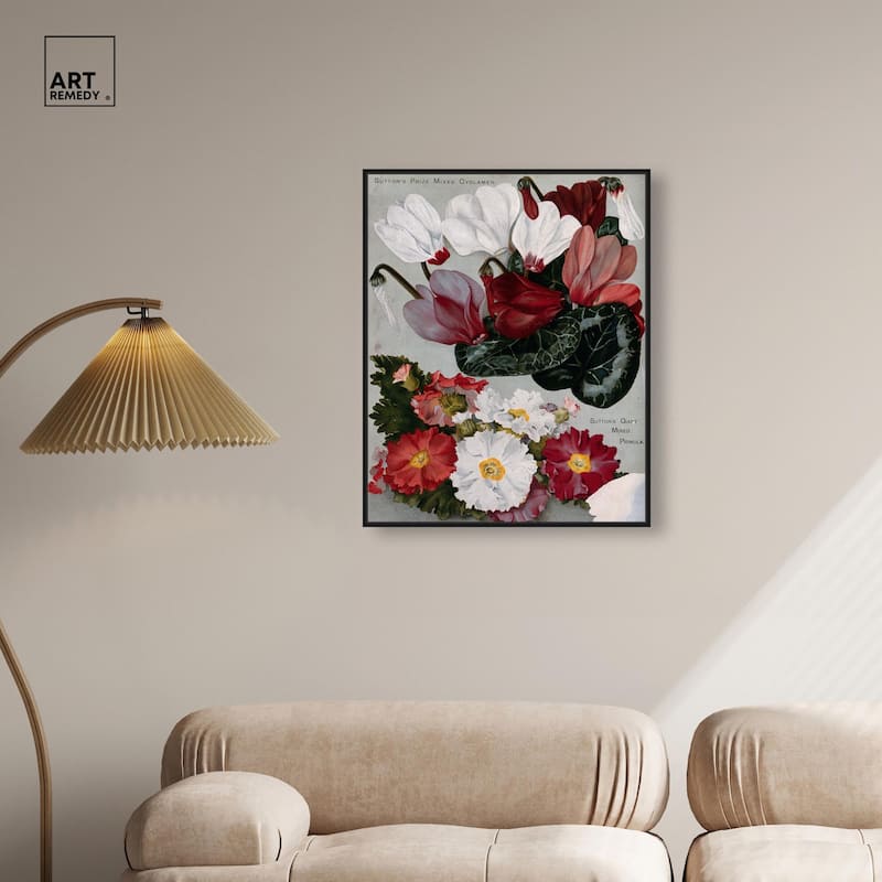 Cyclamens Canvas by Art Remedy