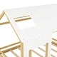 preview thumbnail 7 of 7, White+Natural Whimsical Pine Wood Twin House Bed with Roof and Window