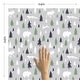 preview thumbnail 5 of 7, Green and Grey Forest Baby Peel and Stick Removable Wallpaper 3402